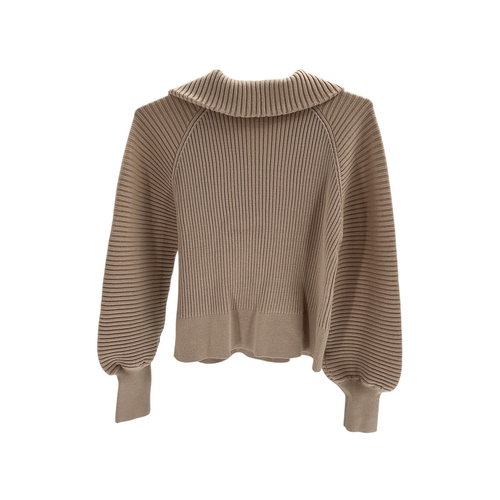 Varley 'Reid' Beige Viscose Half Zip Sweater Size XS
