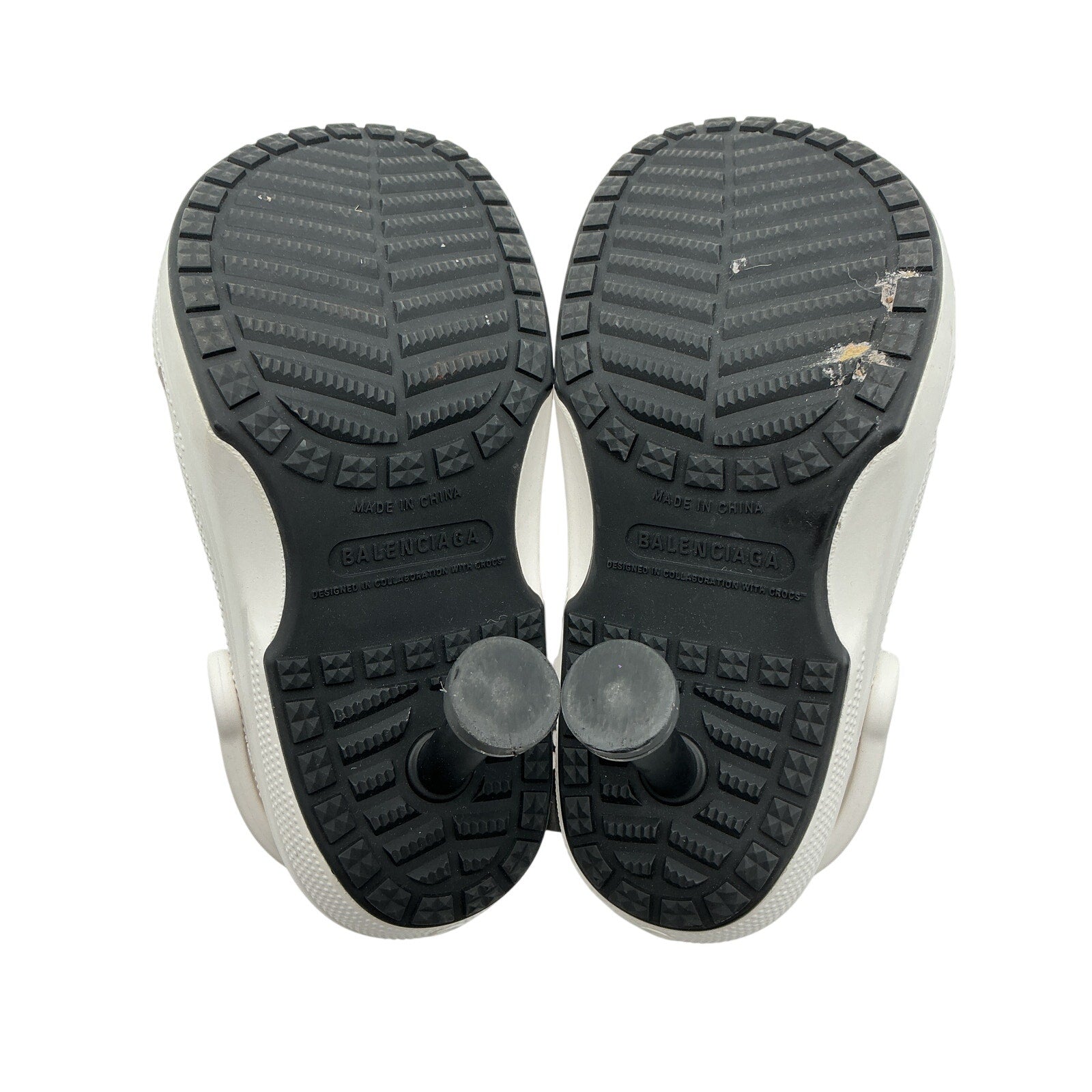 Balenciaga 'Crocs' White Rubber Madame Mules Size 7