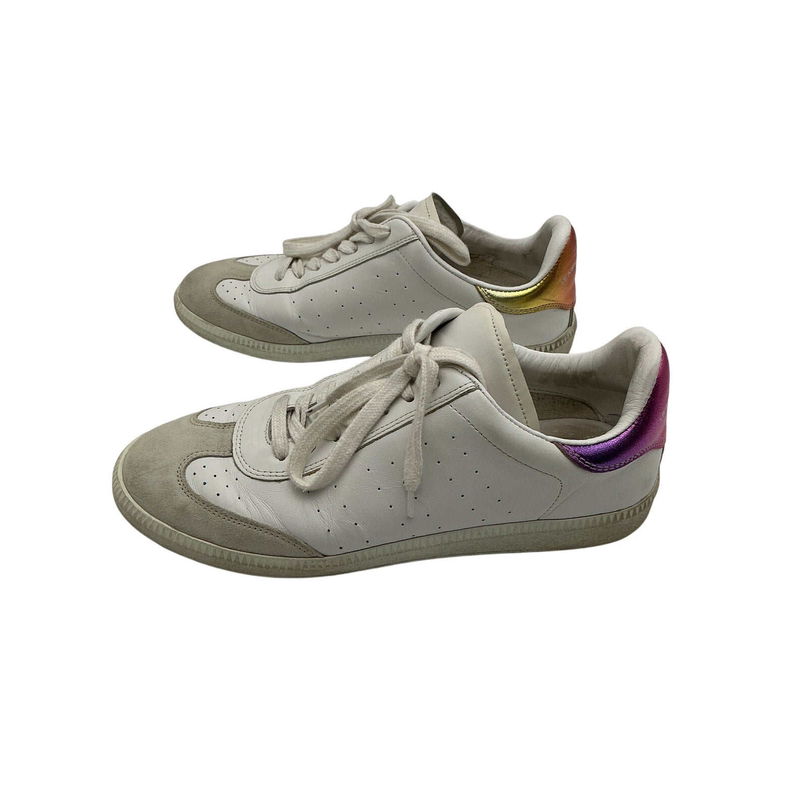 Isabel Marant 'Bryce' White Leather Sneakers Size 10