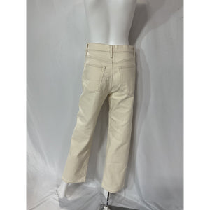 Helmut Lang 'Factory' White High Waisted Straight Leg Denim Jean Size 27