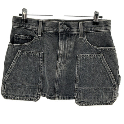Helmut Lang Carpenter Black Denim Skirt Size 26