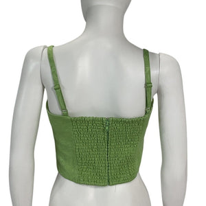 Mestiza New York Textured Green Corazon Crop Top Size 4