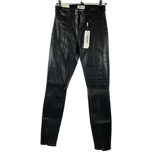 L'agence Coated Black Jyothi High Rise Split Ankle Denim Jeans Size 25