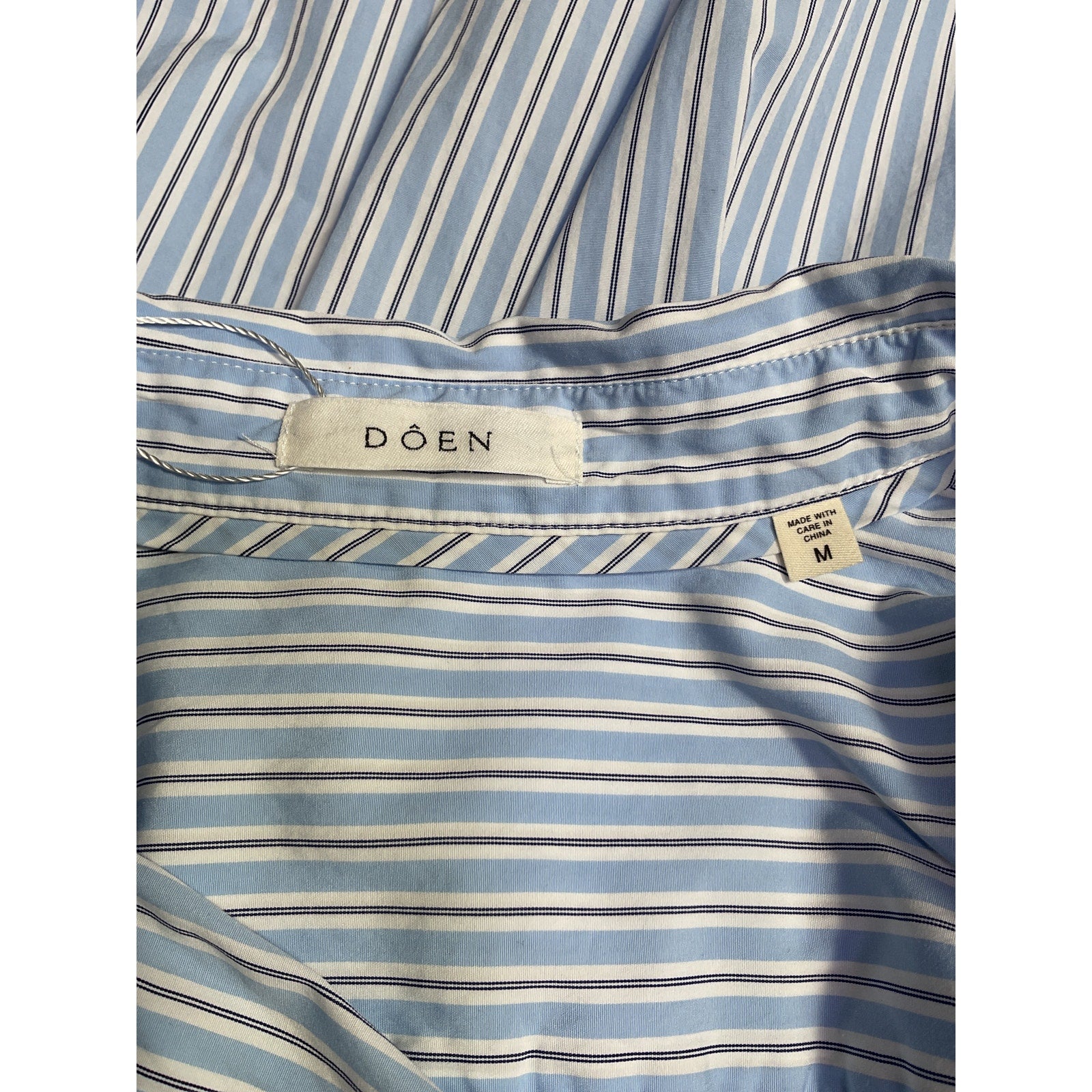 D�en 'Hava' Blue Cotton Top Size M