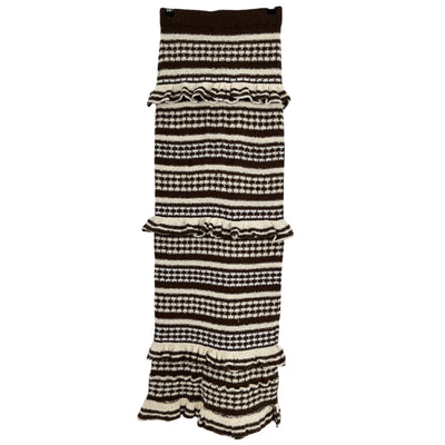 Tularosa Ruffled Brown Kaely Maxi Skirt Size XS