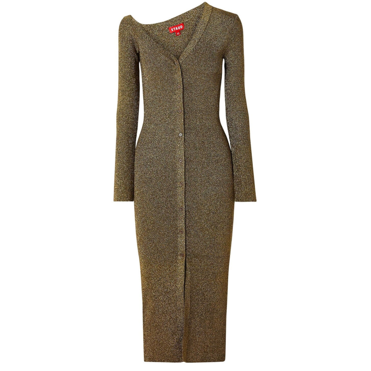 Staud Metallic Gold Craftsman Dress Size S