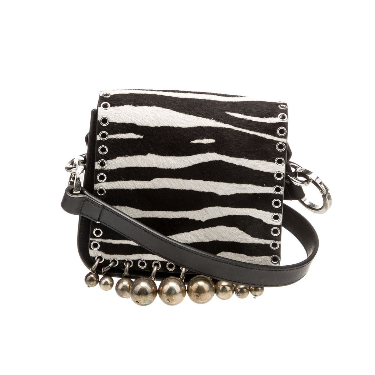 Isabel Marant Textured Multicolor Zebra Flap Crossbody Bag