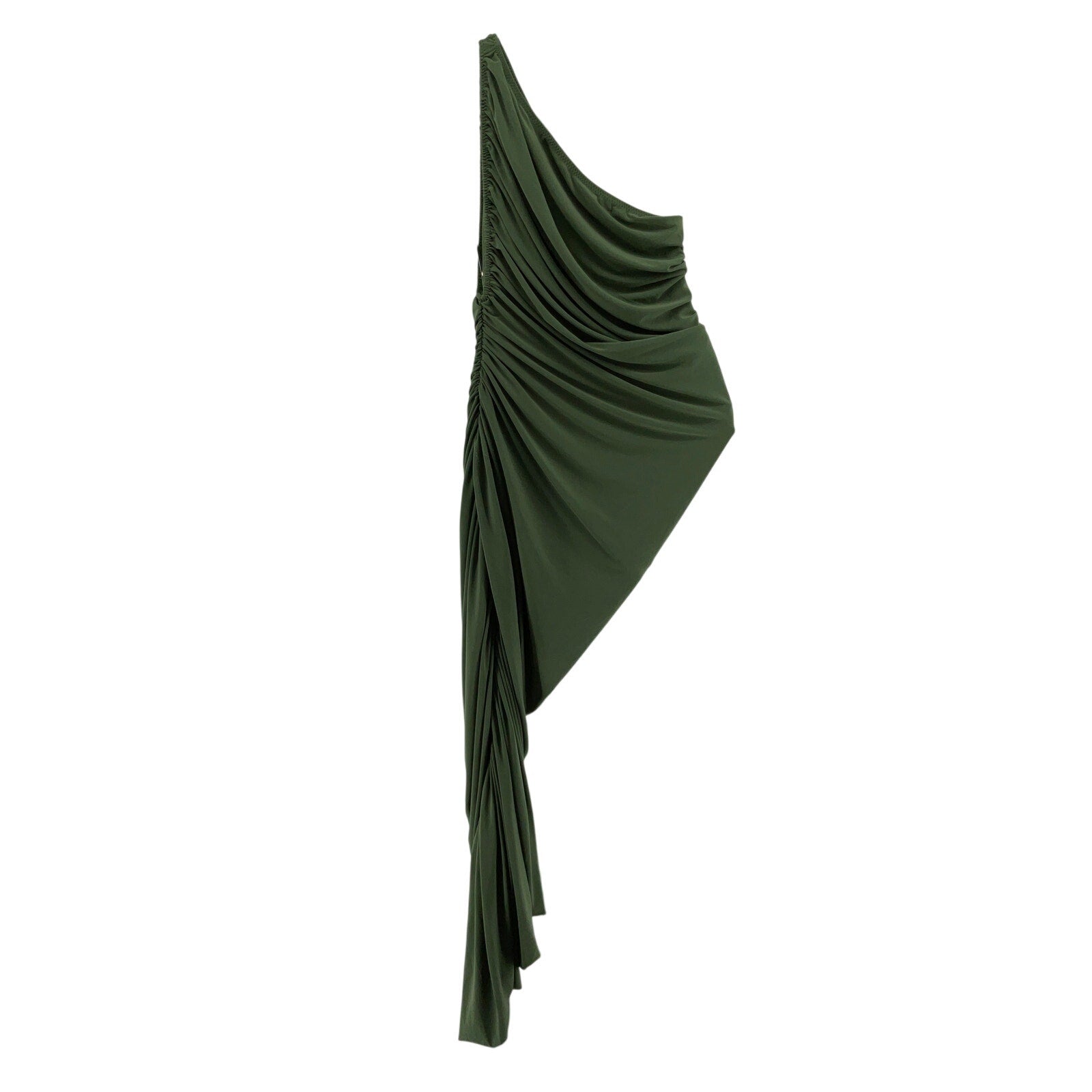 Norma Kamali 'Diana' Green Poly Gown Size M