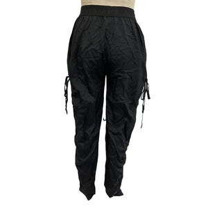 Allsaints Oversized Black Aura Drawcord Pants Size 4