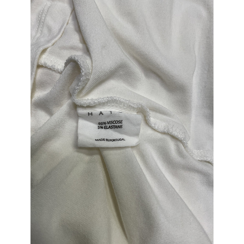 Hatch The Perfect White Viscose Long Sleeve Tee Size 4