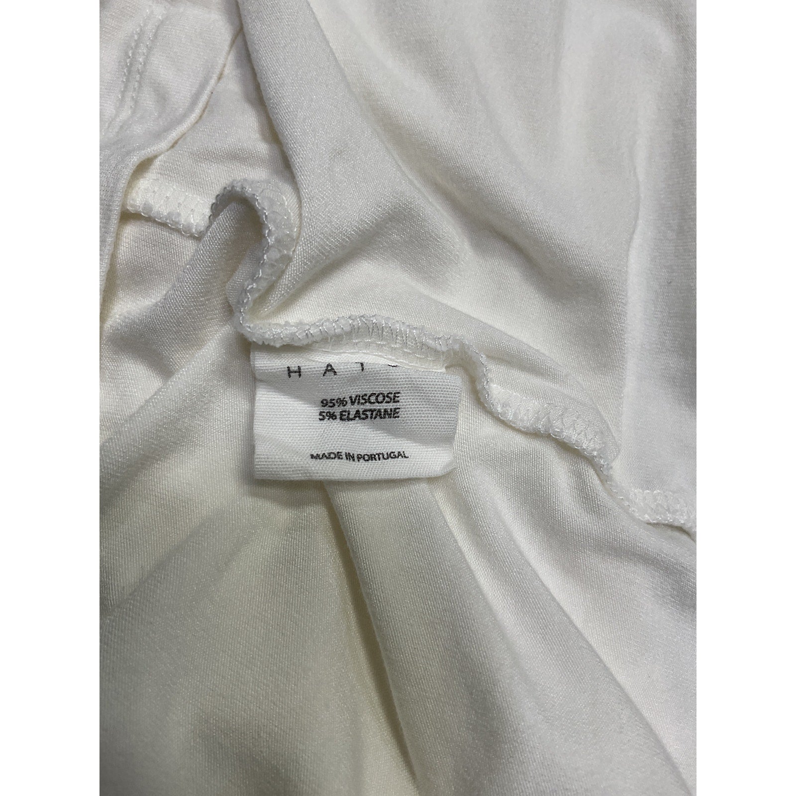 Hatch The Perfect White Viscose Long Sleeve Tee Size 4