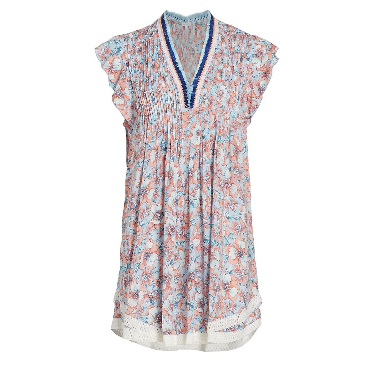 Poupette St Barth Floral Multicolor Sasha Minidress Size XS