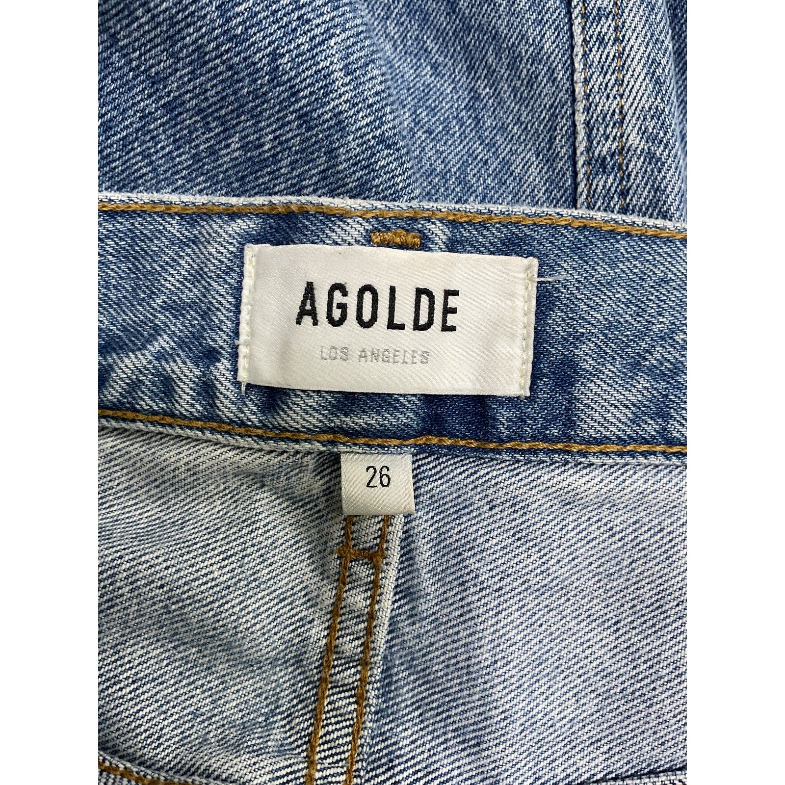 Agolde High Rise Blue Cotton Baggy Taper Jeans Size 26