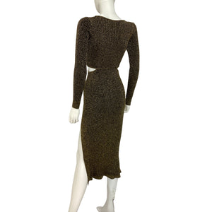 Loveshackfancy Shimmering Black Sparkle Bernette Dress Size XS