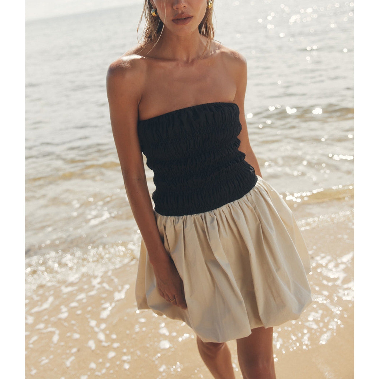 Dissh 'Stevie' Black Cotton Mini Dress Size 4 - NWT