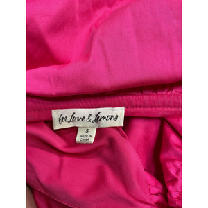 For Love & Lemons 'Clementine' Pink Poplin Mini Dress Size S